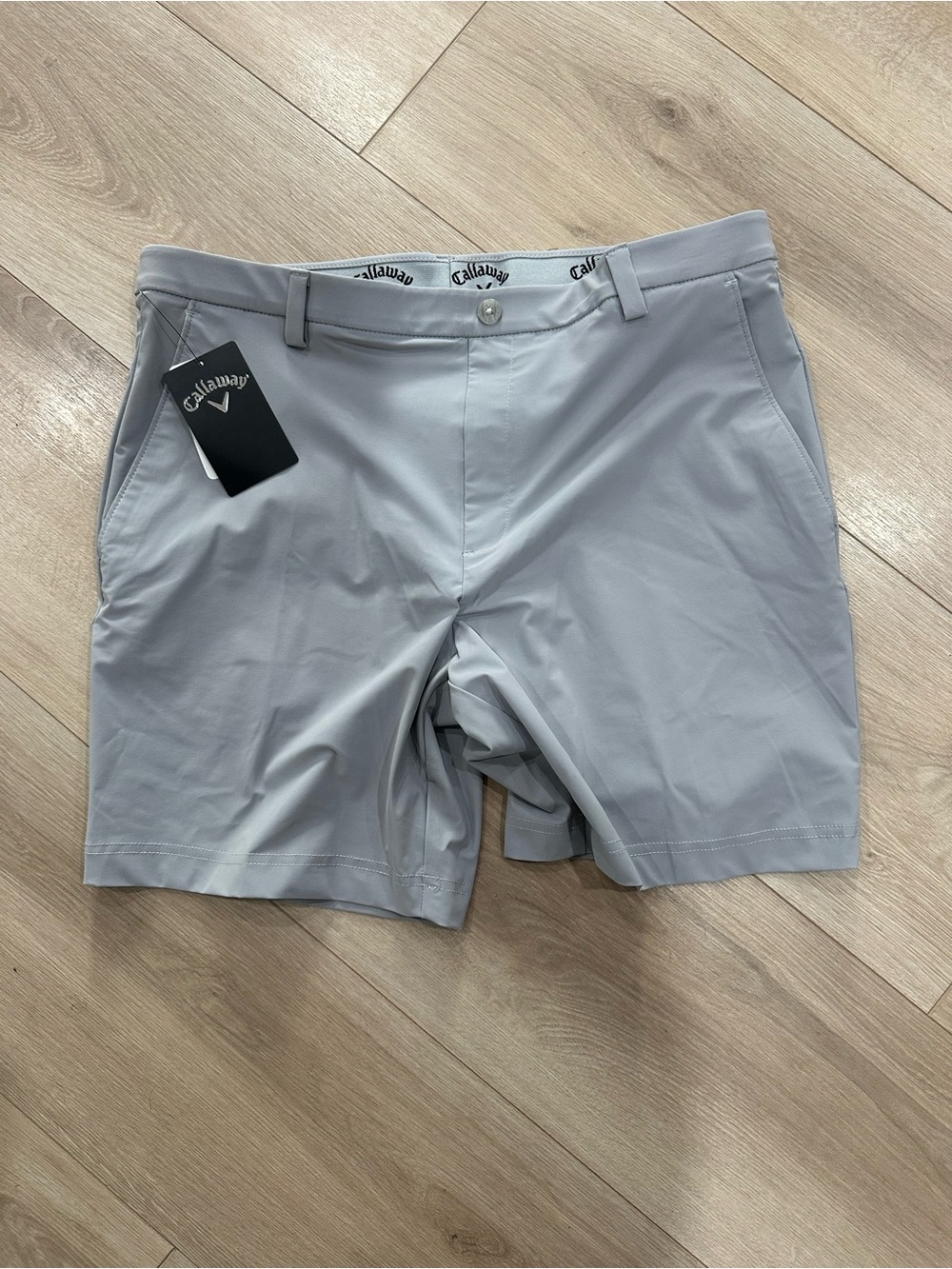 Callaway Youth Boys Light Gray Athletic Golf Shorts